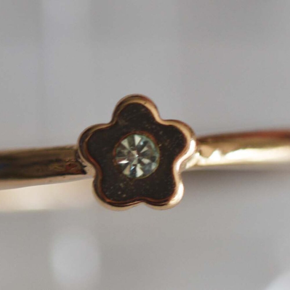 Gold-Plated Crystal Stackable Ring - image 5